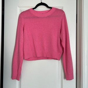 H&M Pink Cropped Sweater